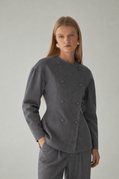 Tailored Double-Breasted Sculpted Jacket PARIS RODRIGUEZ
