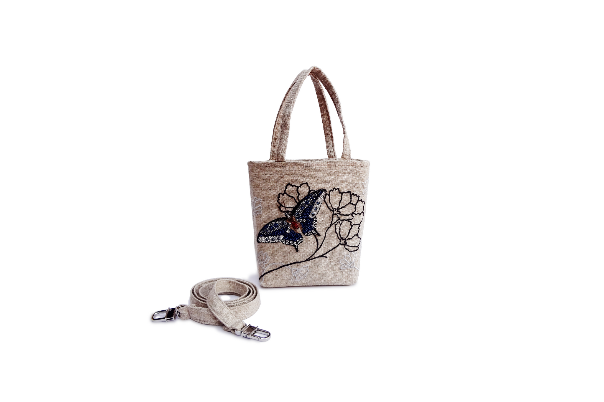 Blue Butterfly - Mini Tote Bag
