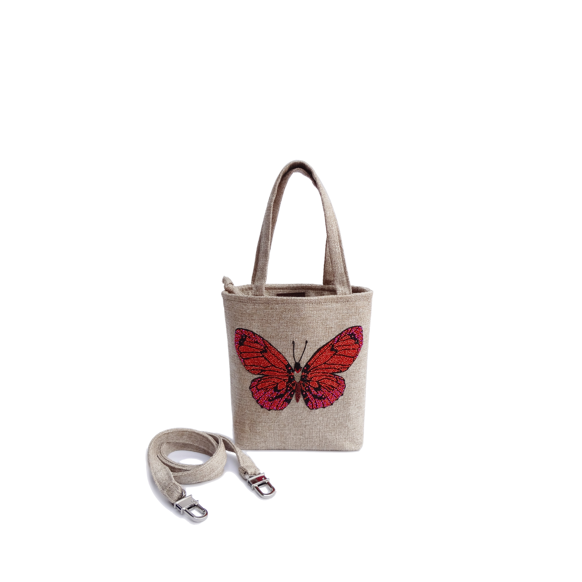 Red Butterfly - Mini Tote Bag