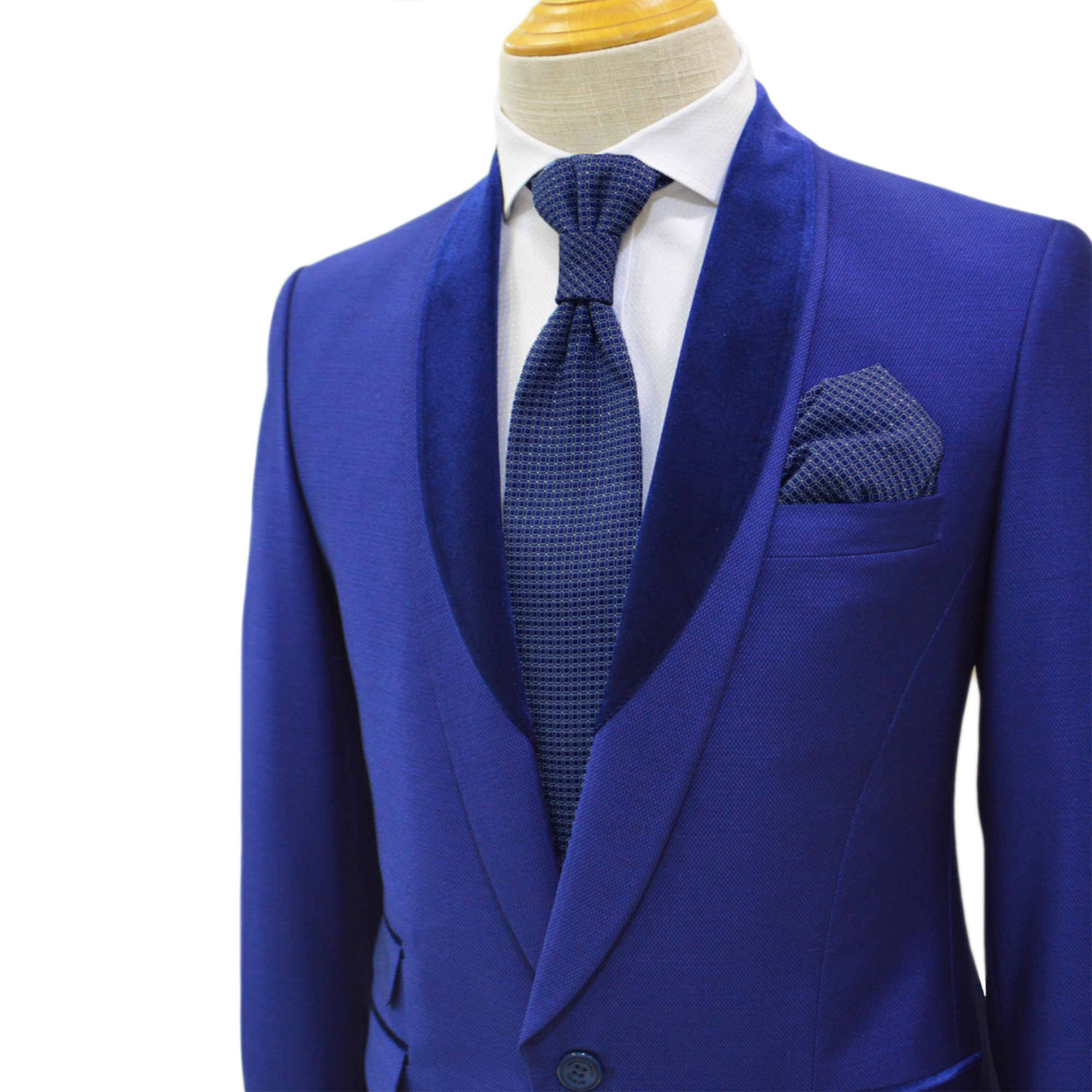 Blue Oxford Squares Tie