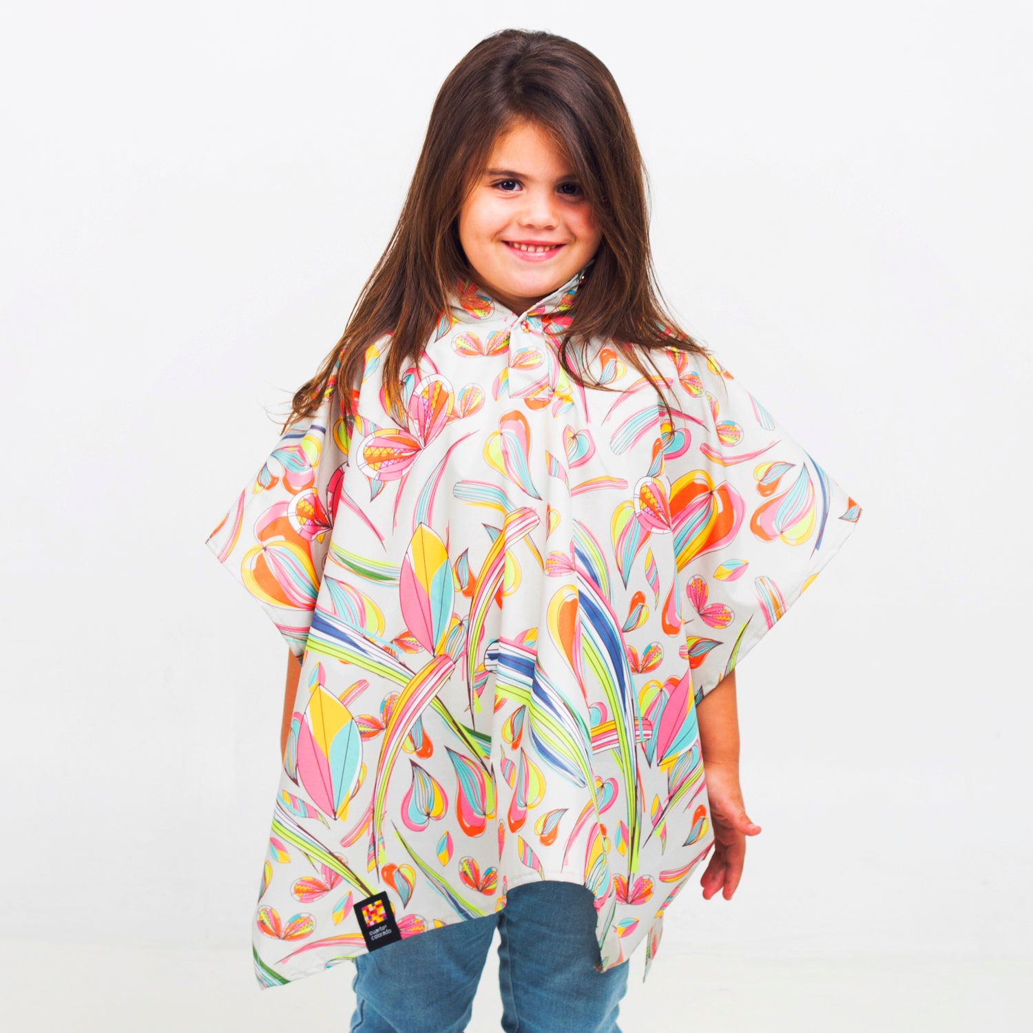 Graphic Mini Poncho Pocket