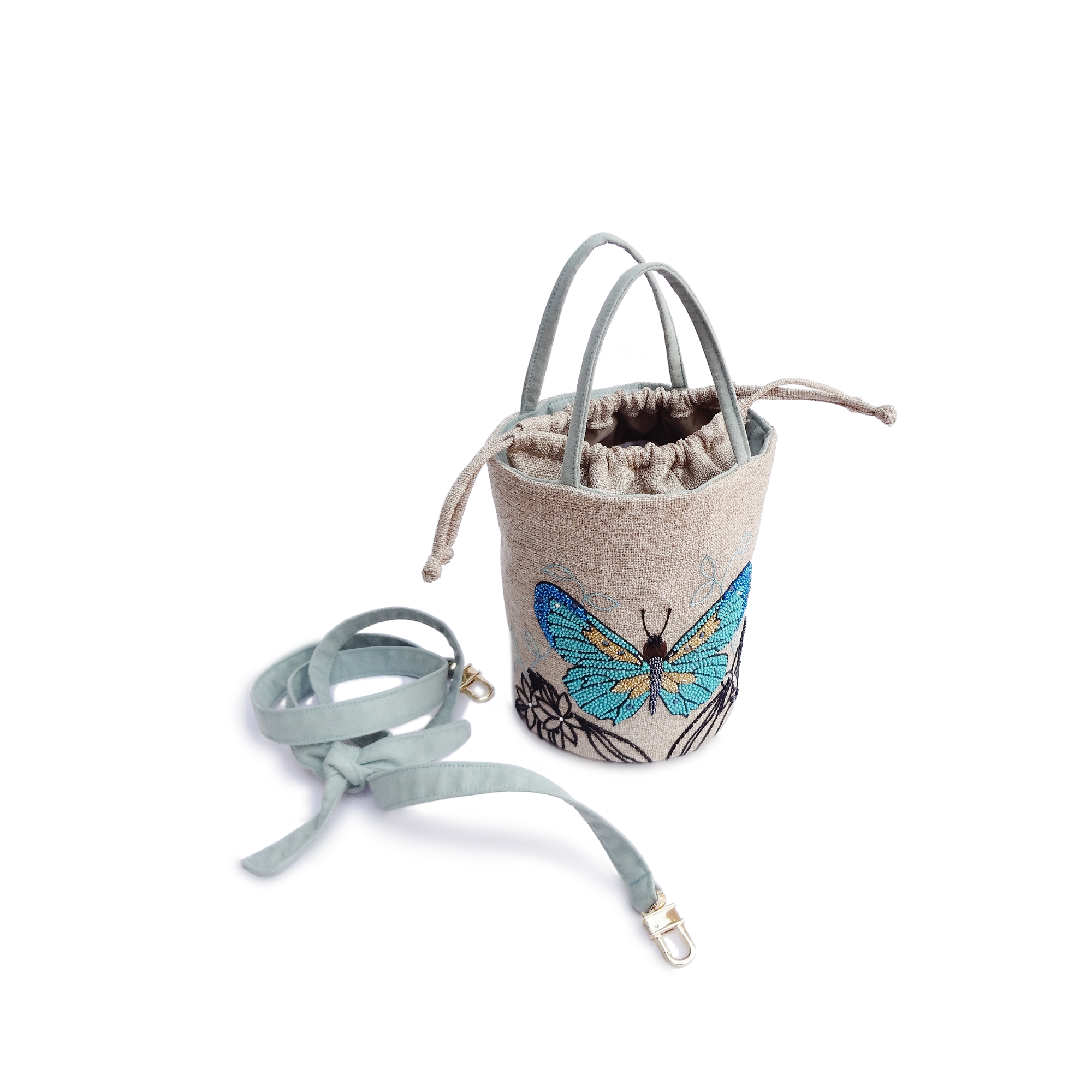 Turquoise Butterfly - Handbag