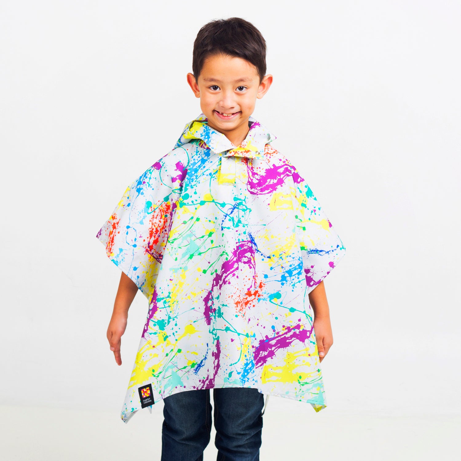 Graphic Mini Poncho Pocket