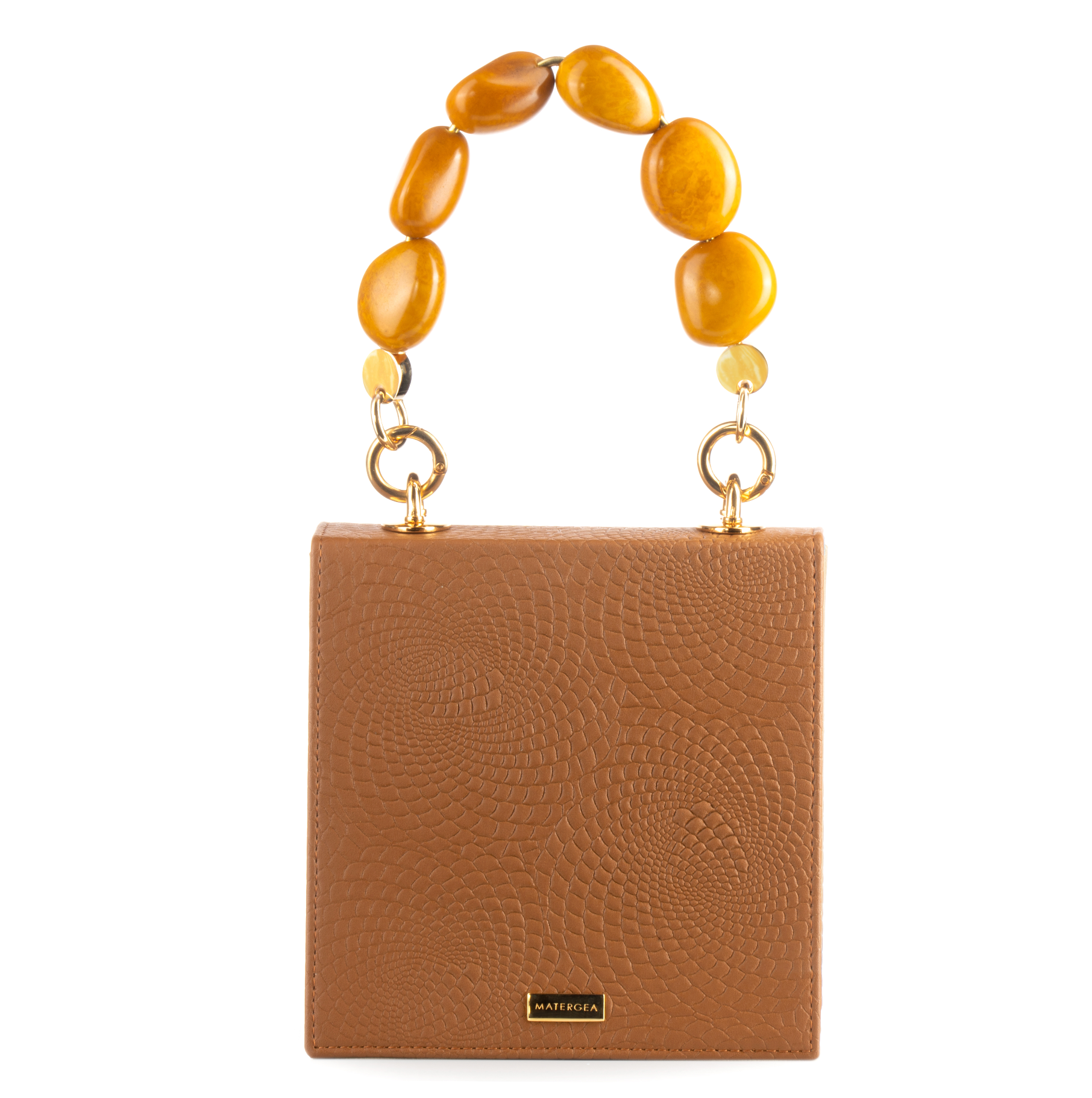 Vitta Nude Vegan Cactus Leather Handbag / White Tagua Handle