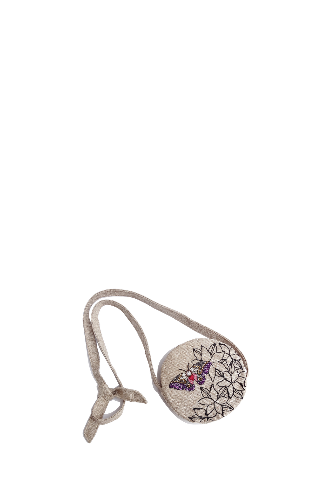 Lilac Butterfly Circle Bag